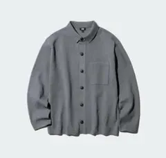 UNIQLO ミラノリブシャツカーディガン グレー