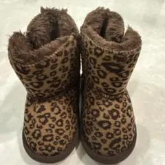 ヒョウ柄フリース内装ブーツ