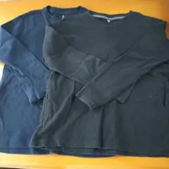 ユニクロ長袖 150 黒、紺２枚セット