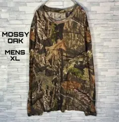 【USA古着】MOSSY OAK迷彩カットソーXL シンプルグラフィックリーフ柄