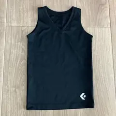 CONVERSE 黒 Vネック メッシュアンダーシャツ 130cm