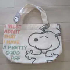 トートバッグPEANUTS スヌーピー マチ付き