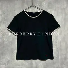 Burberry バーバリー ロンドン 半袖 Tシャツ ブラック 刺繍 ロゴ 2