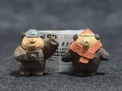たかはたまさお　木彫り風FIGURE COLLECTION カメラ熊　首元温め熊