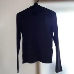 GU タートルネック　リブカットソー　メロウ