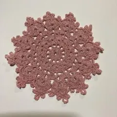 【ハンドメイド】ラメ入りレースのコースター5枚セット