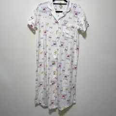 新品　ディズニー　プーさん　ワンピース　パジャマ　シャツ　半袖　ゆったり　Mのサムネイル