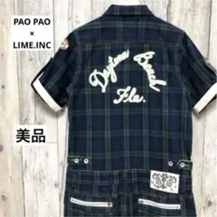 希少❤︎廃盤❤︎PAOPAO × LIME.INC オールインワン つなぎ チェック