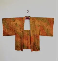 正絹　羽織　オレンジ系