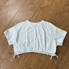 ホワイト クロップドTシャツ