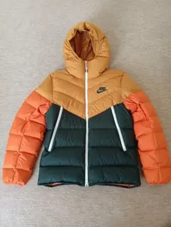 Nike ダウンコート Mサイズ オレンジ/グリーン