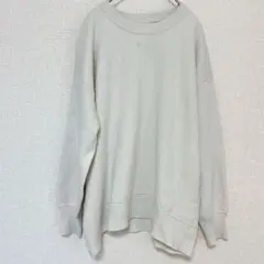 GU 【L】 ジーユー オーバーサイズ クルーネック セーター ホワイト