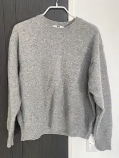 プレミアムラムクルーネックセーター 3XL グレー