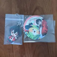 カラフルピーチ キーホルダー＆缶バッジセット