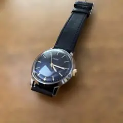 TIMEX マーリン 自動巻き 腕時計 黒文字盤 レザー