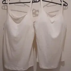 ユニクロエアリズムコットンブラタンクトップ 白2枚セット3XL