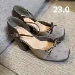 エスペランサ　リボンサテンパンプス