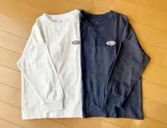 GU KIDS(男女兼用)コットンワンポイントT(長袖)2枚セット