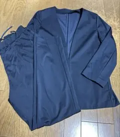 ストレッチパジャマスーツ　ネイビー