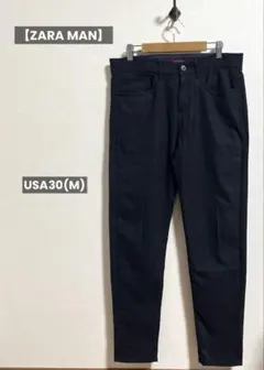 【ZARA MAN】 ザラメン メンズ スラックスUSA30(M) ネイビーのサムネイル