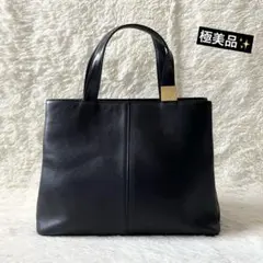 極美品✨バーバリー ノバチェック トートバッグ レザー ブラックのサムネイル