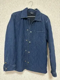 A.P.C. ネイビー キルティングデニムジャケット
