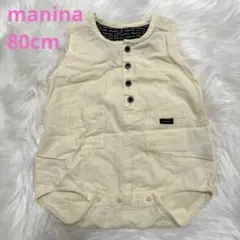 ✨美品✨manina（80）袖なしロンパース　ノースリーブ