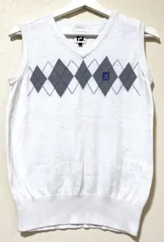 フットジョイ　FJ Vネック　ベスト　ホワイト