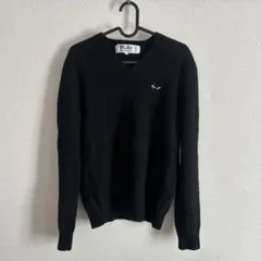 Comme des Garçons グレー Vネックセーター S 値下げ可能 Comme des Garcons PLAY Mens White Heart V-Neck Sweater – Extra Butter