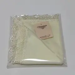 【新品】近沢レース店　モダンローズ　タオルハンカチ　クリーム　 日本製