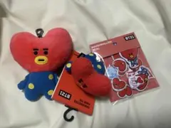 テヒョン BTS BT21 TATA バッグチャーム シール ヘアゴム