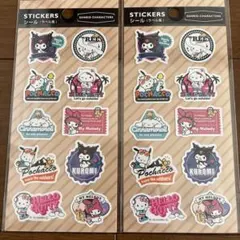 即日発送　セリア seria サンリオ キャラクターズ シール ラベル風