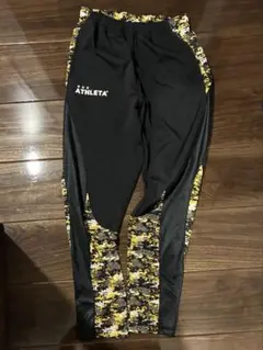 ATHLETA トレーニングパンツ 黒と黄色迷彩