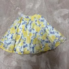 花柄フレアスカート ひざ丈