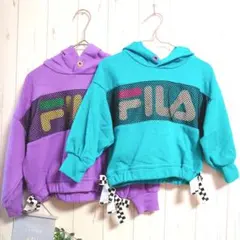 テグテグ×フィラ　キッズパーカー2枚セット〚105 120〛メッシュパネル付き