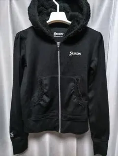 スリクソンbyデサントゴルフ　ボアパーカー　クロップド　黒