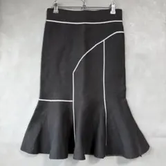 マーメイド フレア F ニットスカート タイトグレー ひざ丈 きれいめ