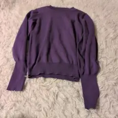 a.v.v アーヴェヴェ 長袖ニット パープル 秋服 冬服 くすみカラーS