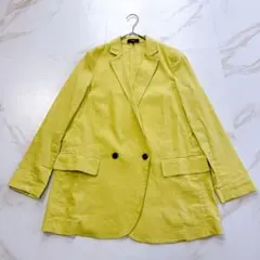 美品✨セオリー リネンダブルブレストジャケット ベージュストレッチ定価5万のサムネイル