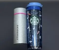 スタバ　タンブラー　シルバーグリッター　ホリデー　2023