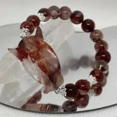 水晶 ハーフバングル ライモナイトインクォーツ 2連ブレスレット 