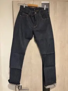 ユニクロ +J セルビッジストレートジーンズ ダークブルー
