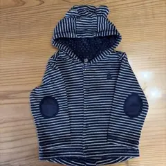 【値下げ大歓迎】baby GAP ストライプ フード付きパーカー 12-18ヶ月