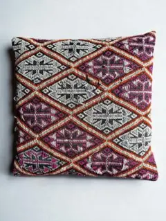 オールドキリム　幾何学模様クッション