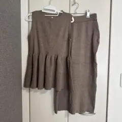 ⚠️2月中に消しますブラウン スカートセットアップ Mサイズ