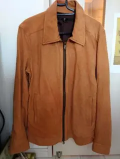 NO ID / ノーアイディー メンズ レザージャケット　ライダース キャメル