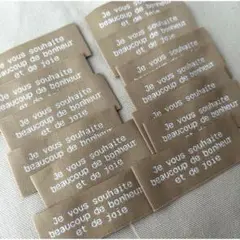 ■布タグ 小■ ベージュ8枚　刺繍タグ　織りタグ