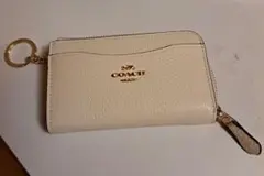 ✨美品✨COACH カードケース フラグメントケース　白ホワイト　　チョーク