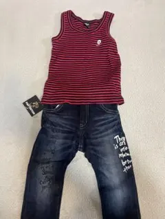 子供服 RAD CUSTOM ストライプタンクトップとデニムパンツのサムネイル
