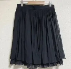 ROPE ロペ　黒 シフォン プリーツスカート ひざ上丈　 Mサイズのサムネイル